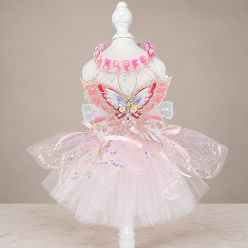 Butterfly Tulle Pet Dress for Dogs and Cats