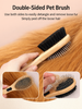 Double-Sided Pin & Bristle Pet Grooming Brush