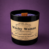 Witchy Woman Intention Candle | Black Violet & Saffron Halloween Soy Candle