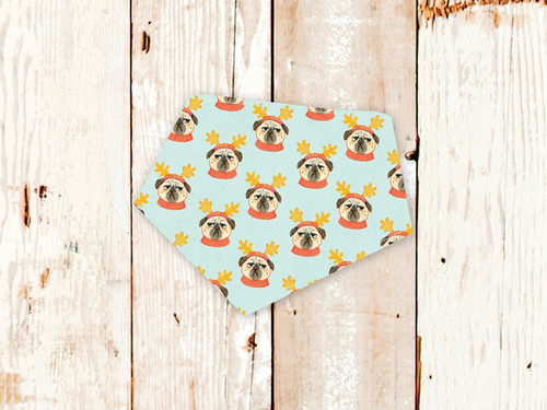 Christmas Pugs Dog Bandana
