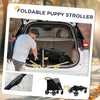 One-Click Foldable Stroller for Large Medium Small Dogs, Pet, Cats with Storage