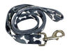 Coastal Styles Nylon Adjustable Dog Leash Black Bones 1 W x 4' Long