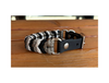 Coiled Charm Hand Braided Dog Collar in Black, Tan, & Cream