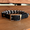 Coiled Charm Hand Braided Dog Collar in Black, Tan, & Cream