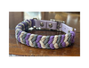 Coiled Charm Hand Braided Dog Collar in Lilac, Cream, & Silver Diamonds