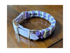 Coiled Charm Hand Braided Dog Collar in Lilac, Cream, & Silver Diamonds