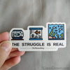 Colorful Fish Tank Struggles Decal Sticker