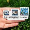 Colorful Fish Tank Struggles Decal Sticker