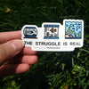 Colorful Fish Tank Struggles Decal Sticker