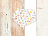 Conversation Hearts on White Dog Bandana