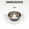 Country Living Set of 2 Hammered Stainless Steel Dog Bowls – Black Pearl