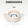 Country Living Set of 2 Natural Fiber Dog Bowls – White Swan