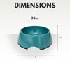 Country Living Set of 2 Natural Fiber Dog Bowls – Teal Blue