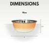 Deep Dog Bowl – Stainless Steel Bowl, Ideal for Small, Medium & Large Dogs – Peach Coral
