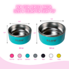 Aqua Blue Stainless Steel Dog Bowl 32oz & 64oz - Glow Pups