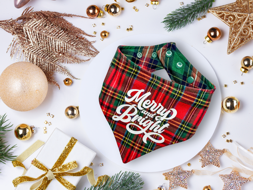Merry and Bright Reversible Dog Bandana