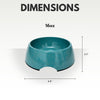 Country Living Set of 2 Natural Fiber Dog Bowls – Teal Blue