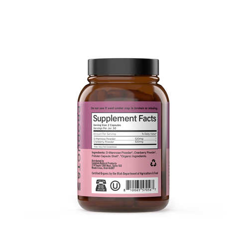 Organic D-Mannose & Cranberry Capsules