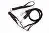 Outdoor Style Black Reflective Adjustable Double Leash