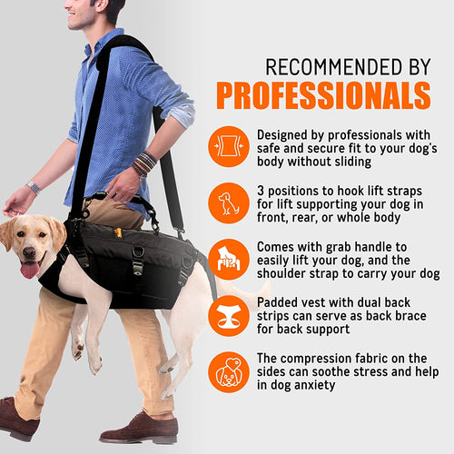 [LIFETIME WARRANTY!] NeoAlly 5-in-1 Sturdy Dog Lift Harness Full Body Support