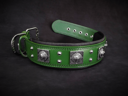 The Eros collar 2.5 inch wide Green