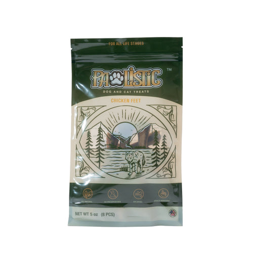 Pawlistic Chicken Feet for Dogs & Cats - 8pc - All-Natural Chew, Single Ingredient, Supports Joint Health, Made in USA