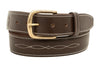 Huntley Fancy Stitched Ladies  1.5 Inch wide belt, Brown