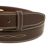 Huntley Fancy Stitched Ladies  1.5 Inch wide belt, Brown