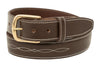 Huntley Fancy Stitched Ladies  1.5 Inch wide belt, Brown