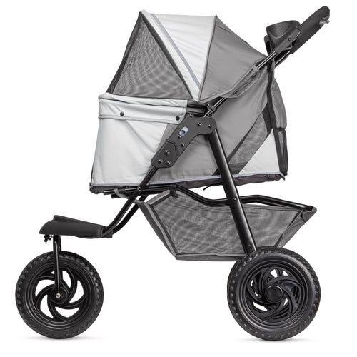 TrailRunner Pet Stroller with 12 Mixed Terrain Rubber Tires