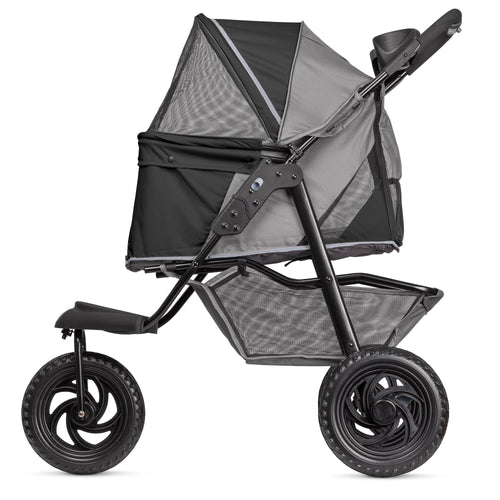 TrailRunner Pet Stroller with 12 Mixed Terrain Rubber Tires