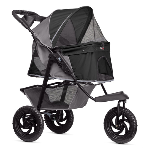 TrailRunner Pet Stroller with 12 Mixed Terrain Rubber Tires