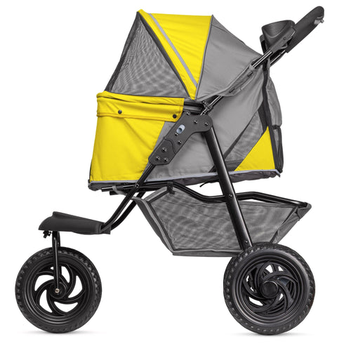 TrailRunner Pet Stroller with 12 Mixed Terrain Rubber Tires