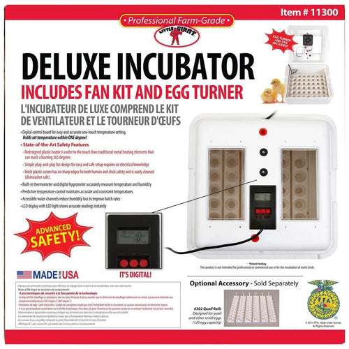 Deluxe Air Egg Incubator Little Giant 11300 with Egg Turner & Fan Kit