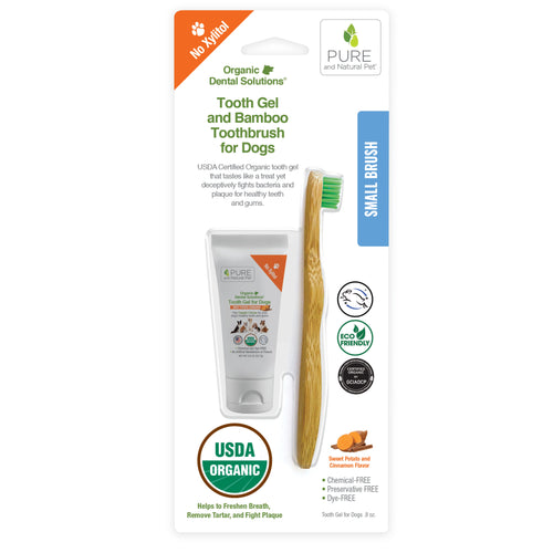 Tooth Gel and Bamboo Toothbrush for Small Dogs - Organic Dental Solutions®