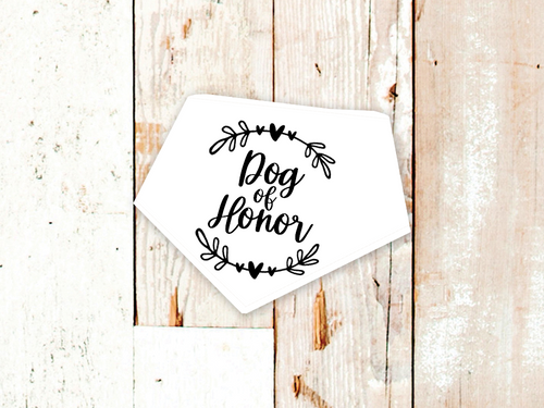 Dog of Honor Wedding Dog Bandana