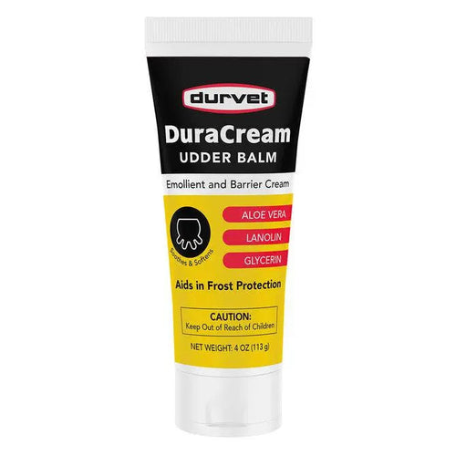 Durvet Duracream Udder Balm Tube Teats Skin for Animals 4 oz.