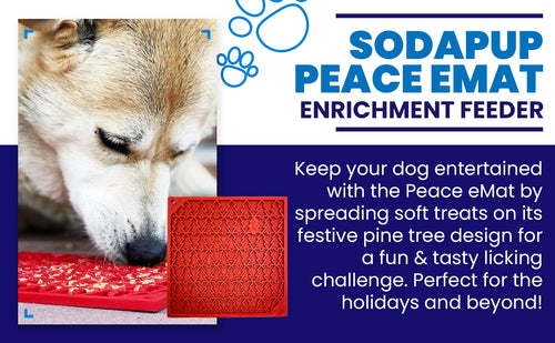 Peace Christmas Tree emat - Enrichment Lick Mat for Dogs and Cats | Christmas Tree design | SodaPup