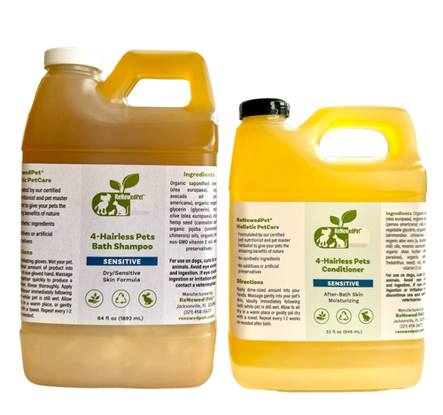 4-HAIRLESS PETS SENSITIVE SHAMPOO & CONDITIONER