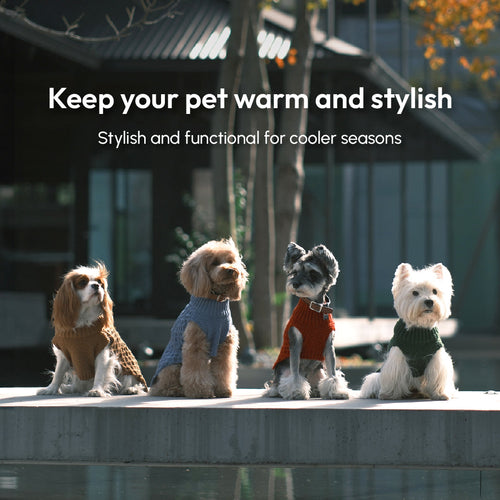 Pet Sweater Vest - Ice Blue