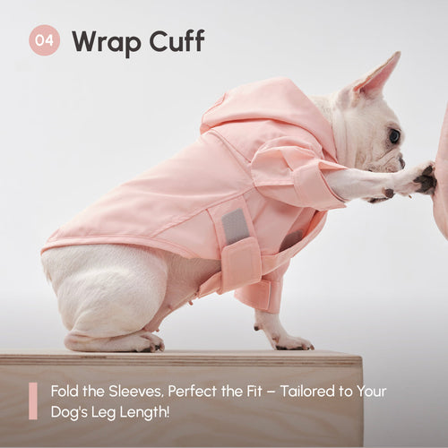 Tribeca adjustable velcro raincoat - Light Pink