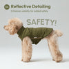 Reversible Dog Vest Jacket - Green Brown