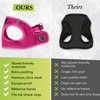 EcoBark Step In Dog Harness - XXXS to Small Breeds- Reflective Soft Mesh Harness for Teacup, Small Dogs and Puppies / Burgundy