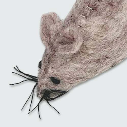 Natural Wool Mouse Cat Toy - Eco-Pouncer
