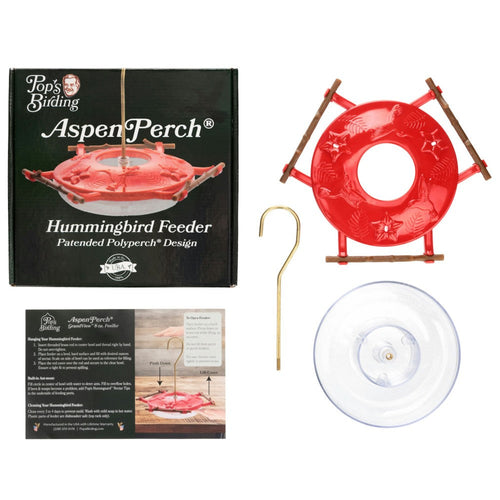 AspenPerch® Hummingbird Feeder with Grandview™ Perch, 8 oz.