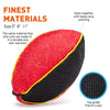 FDT Multi-Color French Linen Football Tug Toy - with Squeaker OR with Handle
