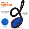 FDT Multi-Color French Linen Football Dog Toy with Bungee Handle