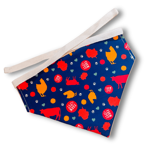 Tie-on Dog Bandana | Adjustable String-tie Bandana for Dogs and Cats
