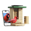 Birdfy Feeder Wood - Wooden Smart Bird Feeder with Camera