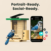 Birdfy Feeder Wood - Wooden Smart Bird Feeder with Camera